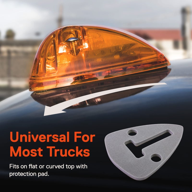 ONLINE LED STORE TRUE MODS Amber Teardrop Cab Marker Light Kit [DOT FMVSS 108] [SAE P2] [Universal Fit] [Reflector Lens] [94-98 Dodge Ram Direct Replacement] Lamp for Ford Van Super Duty F150 F250 F350 Chevy Truck - Image 5